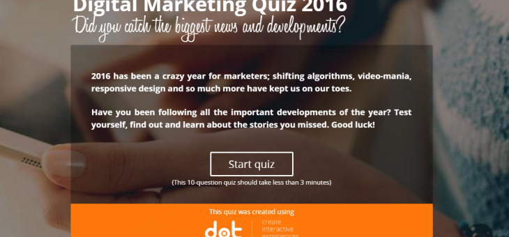 [Quiz] Digital Marketing 2016