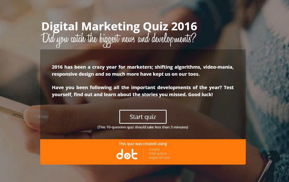 quiz digital marketing knowledge and news 