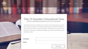 quiz template with lead-generation form to learn more for your targeted email strategy