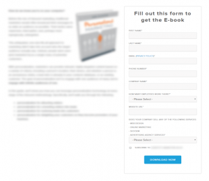 Interactive Lead form for interactive content and marketing automation