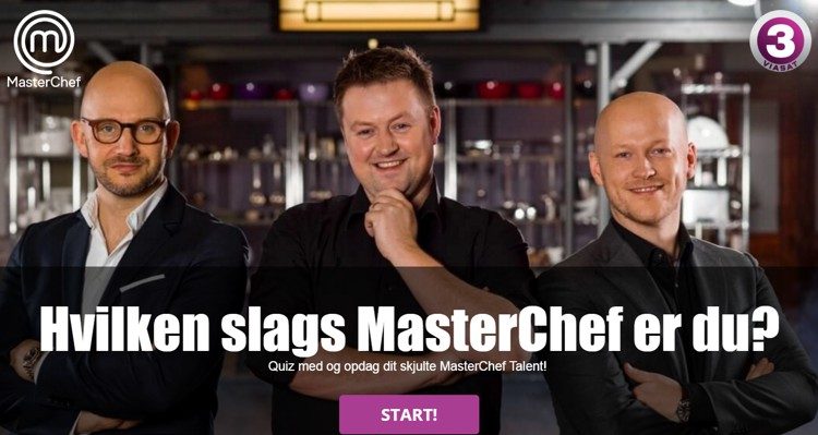 MasterChef Denmark created this fun quiz to create a bit of buzz about the upcoming season of the popular reality show, and to encourage potential contestants to sign up for their casting call.
