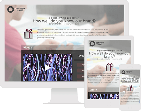 quiz make video Interactive quiz  Content contest video multiple