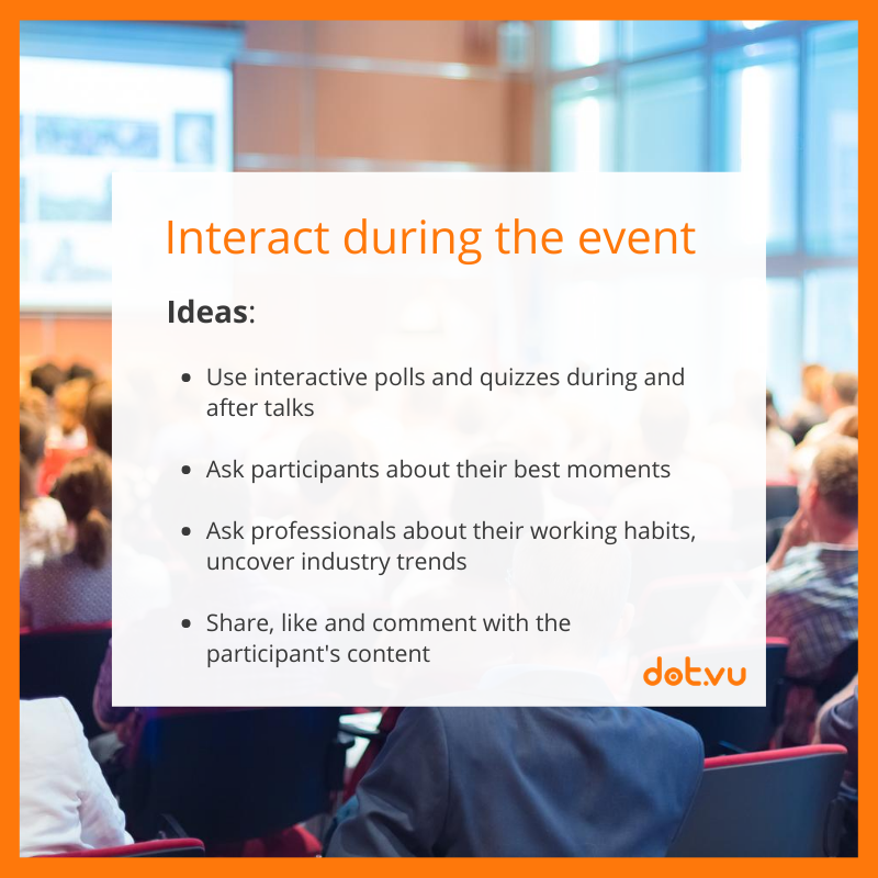 Promote an event with Interactive Content: Interactive during the event