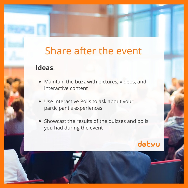 Promote an event with Interactive Content: Interactive during the event