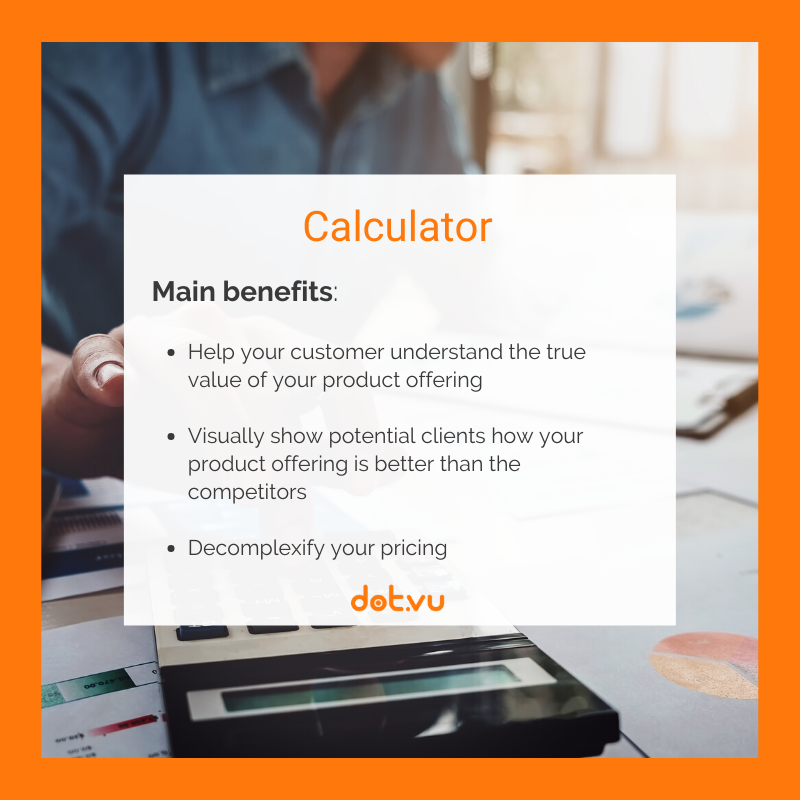 B2B interactive experiences - Calculator