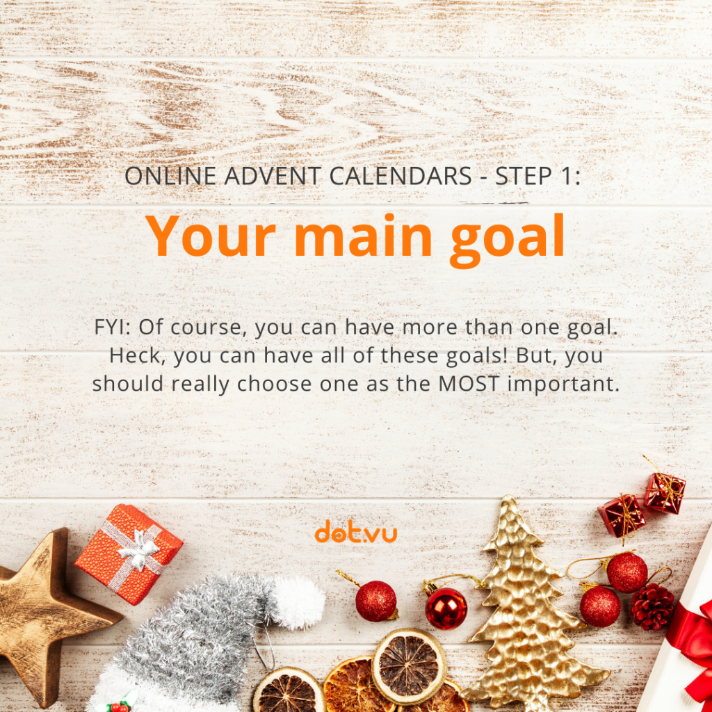 Steps to create Online Advent Calendars Blog dot.vu