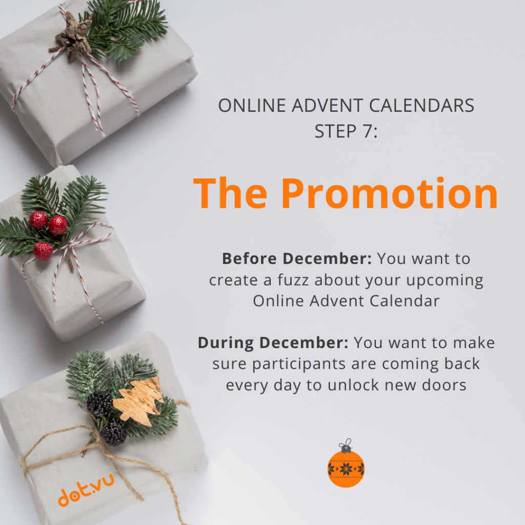 Online Advent Calendars: Step 7 - The Promotion  