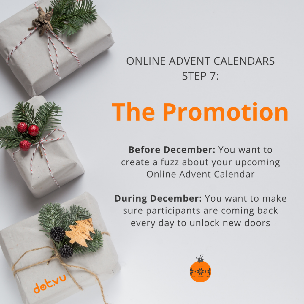 Steps to create Online Advent Calendars Blog dot.vu