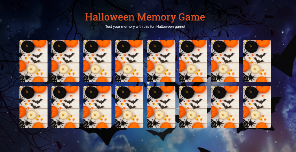 Memory Card Game for your Halloween promotion by Dot.vu