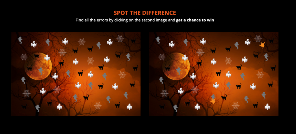 Spot the Difference Game for your Halloween advertising by Dot.vu