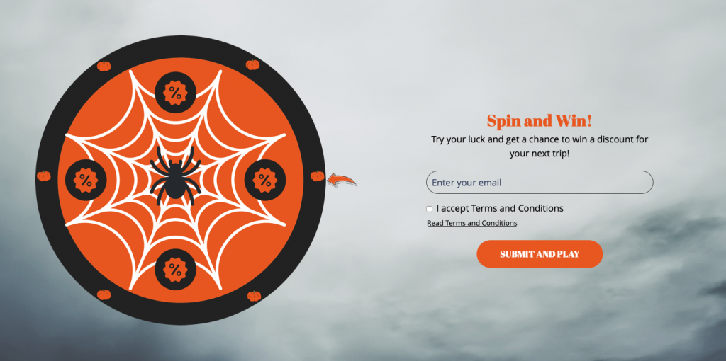 Wheel of Fortune Game for your Halloween marketing campaign by Dot.vu