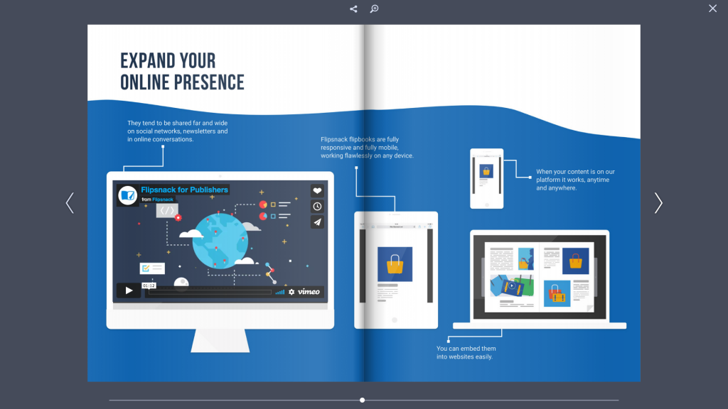 A snapshot of Flipsnack's work on interactive flipbook solutions