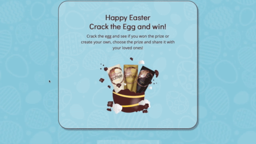 Crack the Easter egg social game for easter marketing campaign