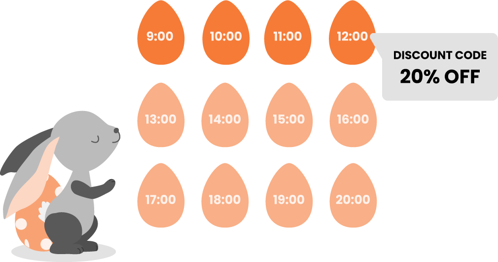 Easter marketing campaign ideas: use Hourly Surprises to induce sales