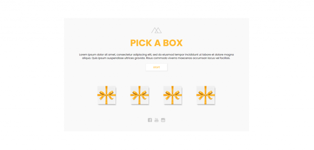 types of gamification: enable your visitors to try their luck and win an exciting reward with Pick a Box