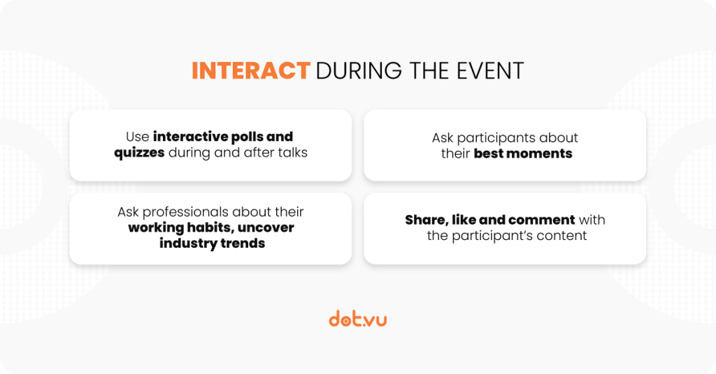 How to promote an event with Interactive Content - Interaction During the Event