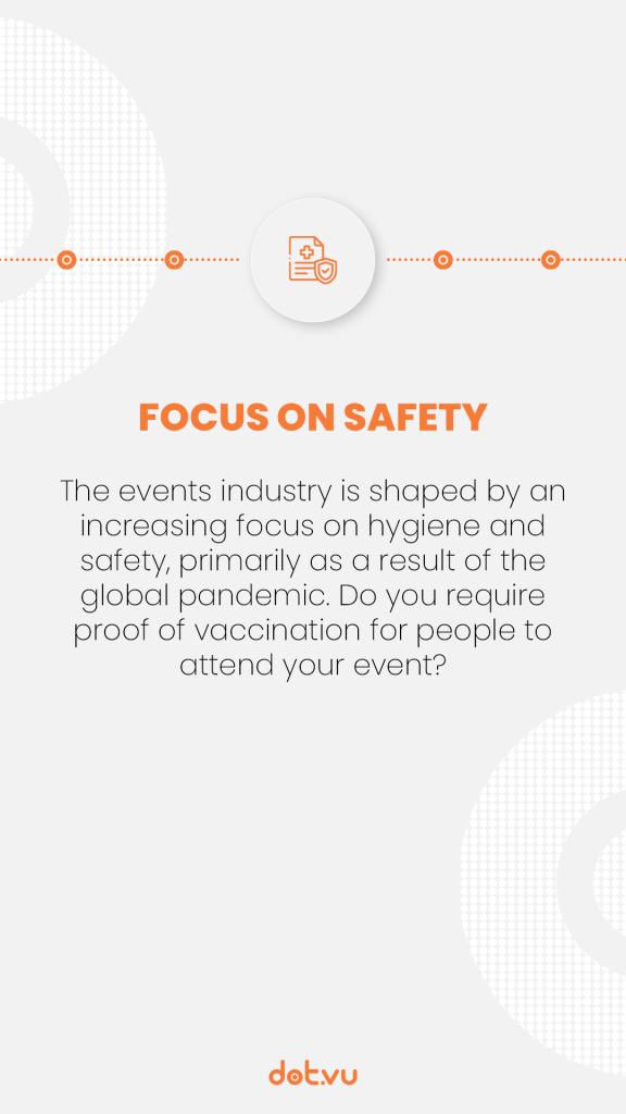 Event planning industry trend 1: Focus on safety and health