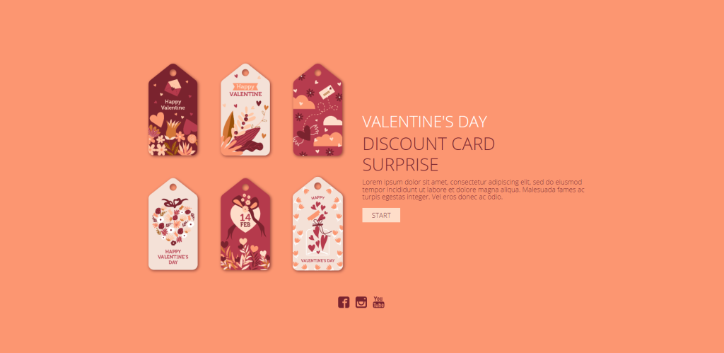 Valentine's Day Discount Card Surprise for your Valentine's Day marketing