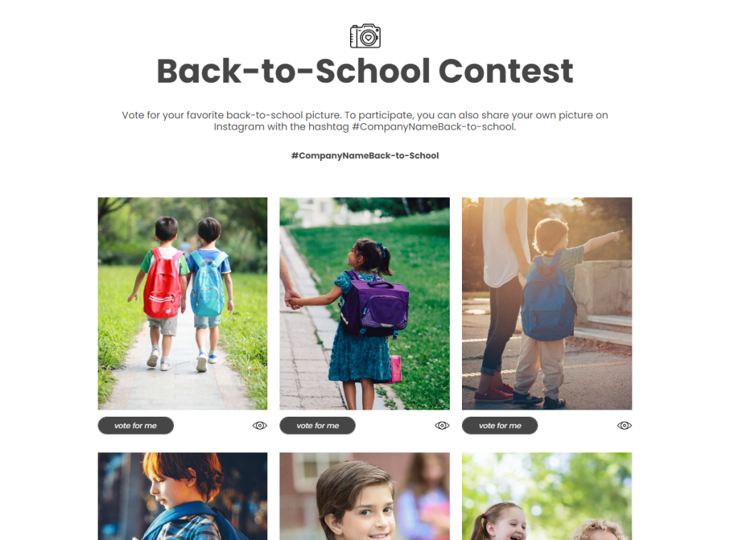 Back-to-school campaigns
Idea6: Contests