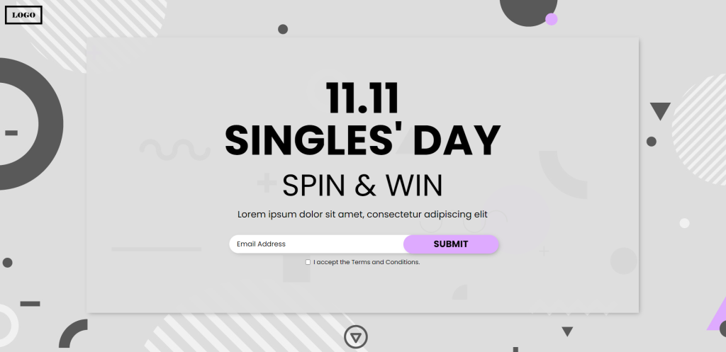 A Single's Day Spin&Win game is a perfect addition to your Single's Day promotion
