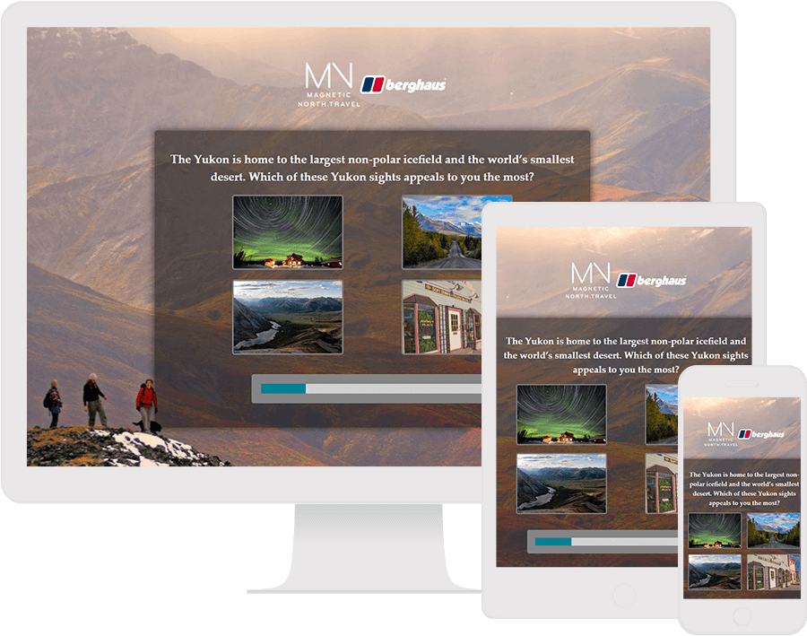 Interactive Content Brand Example - Magnetic North Travel - Personality Test