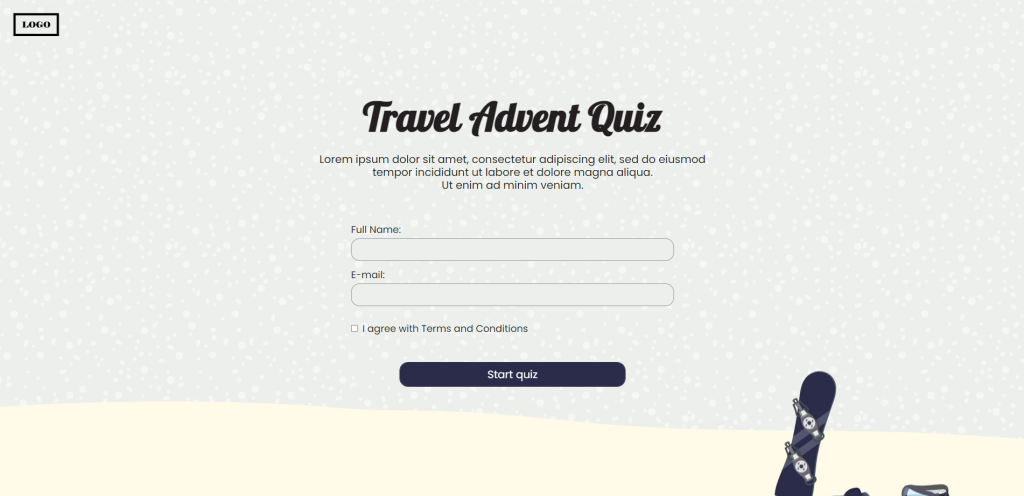 Online Advent Calendar with quiz for lead generation