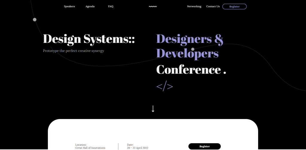 Conference Microsite template to promote your next event or conference