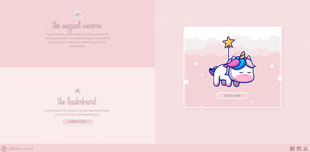 Event gamification idea: The Unicorn Game during the waiting stage