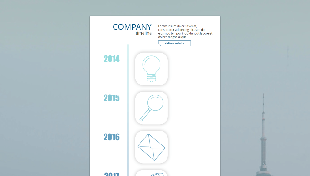 This is a Timeline Infographic Template by Dot.vu
