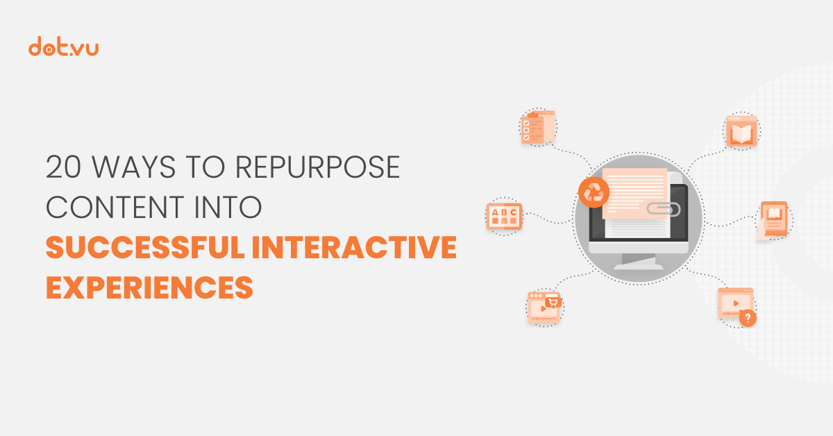 20 Ways to Repurpose Content into Interactive Content | Dot.vu