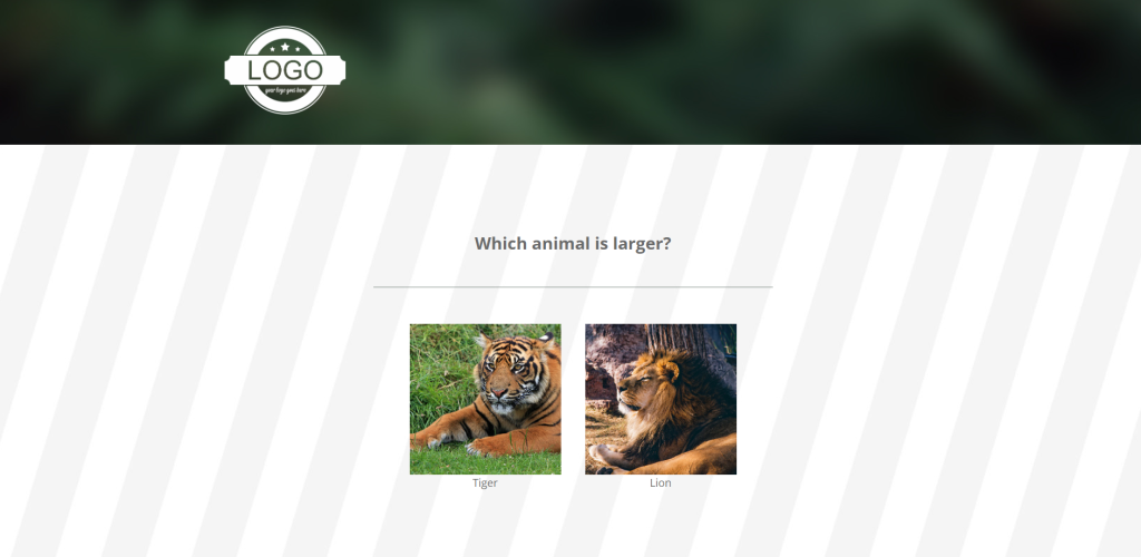 Interactive Quiz template: visual quiz