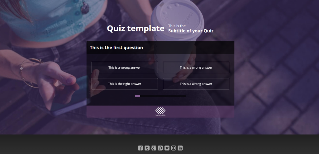 Interactive Quiz template: long quiz