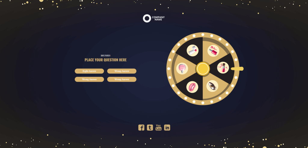 Interactive Quiz template: spin and quiz