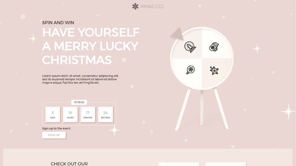 This is a Christmas Roulette game template by Dot.vu