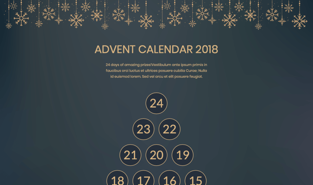 Online advent calendars - Example