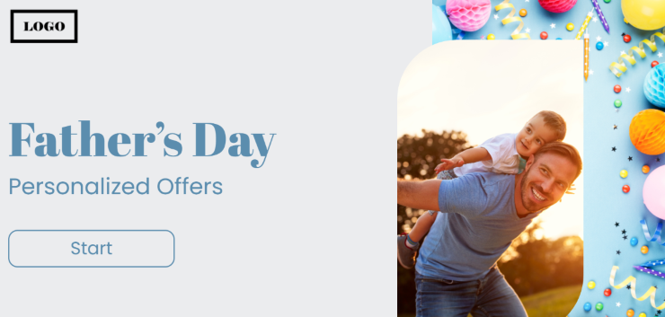 This is a Father's Day Gift Finder created with one of our seasonal marketing templates. 