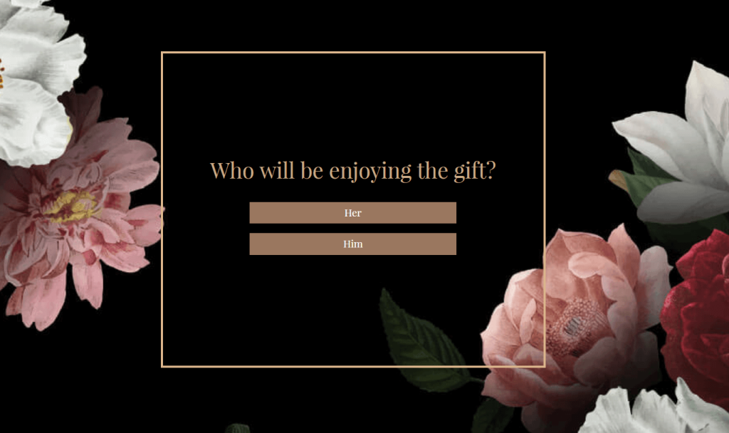 This is a Simple Gift Finder template by Dot.vu