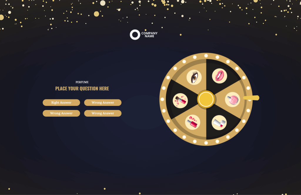 This is a Spin and Quiz template by Dot.vu