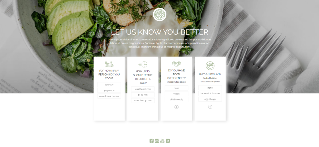 This is a Food Subscription Calculator template by Dot.vu