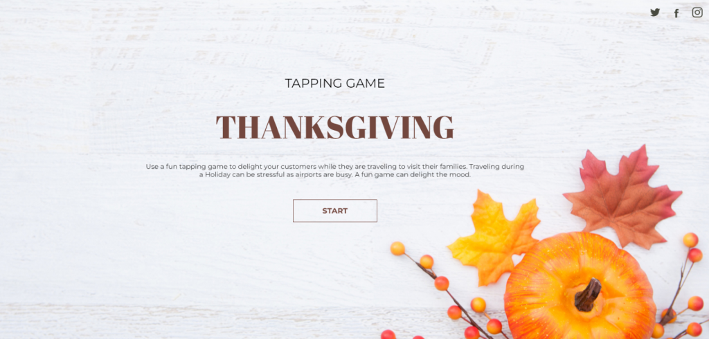 Christmas tapping game Thanksgiving edition