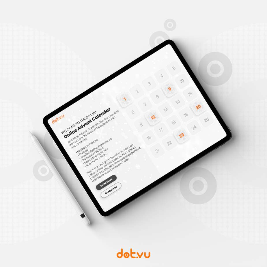 This is the branded Dot.vu online advent calendar