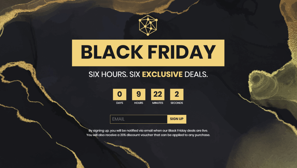 This is a Black friday hourly scratch cards template by Dot.vu