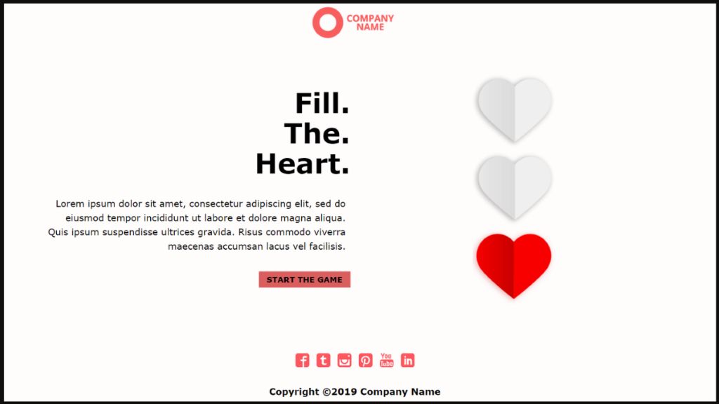 interactive Valentine's day campaigns with an interactive quiz