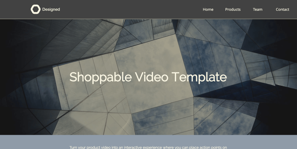 Shoppable Product video template by dot.vu