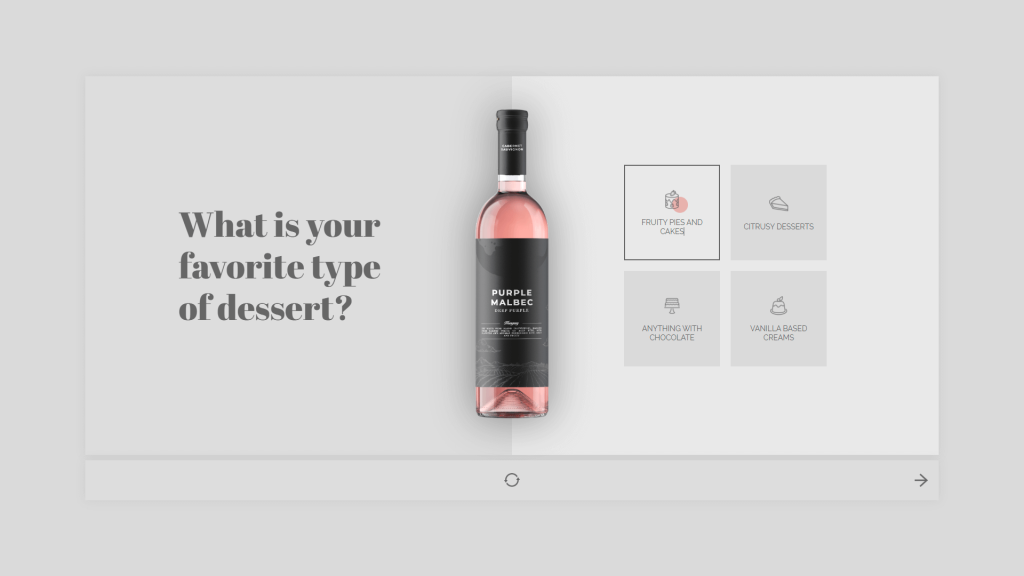 Wine product finder template by dot.vu