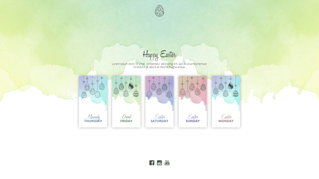 Easter calendar with daily contests template by dot.vu