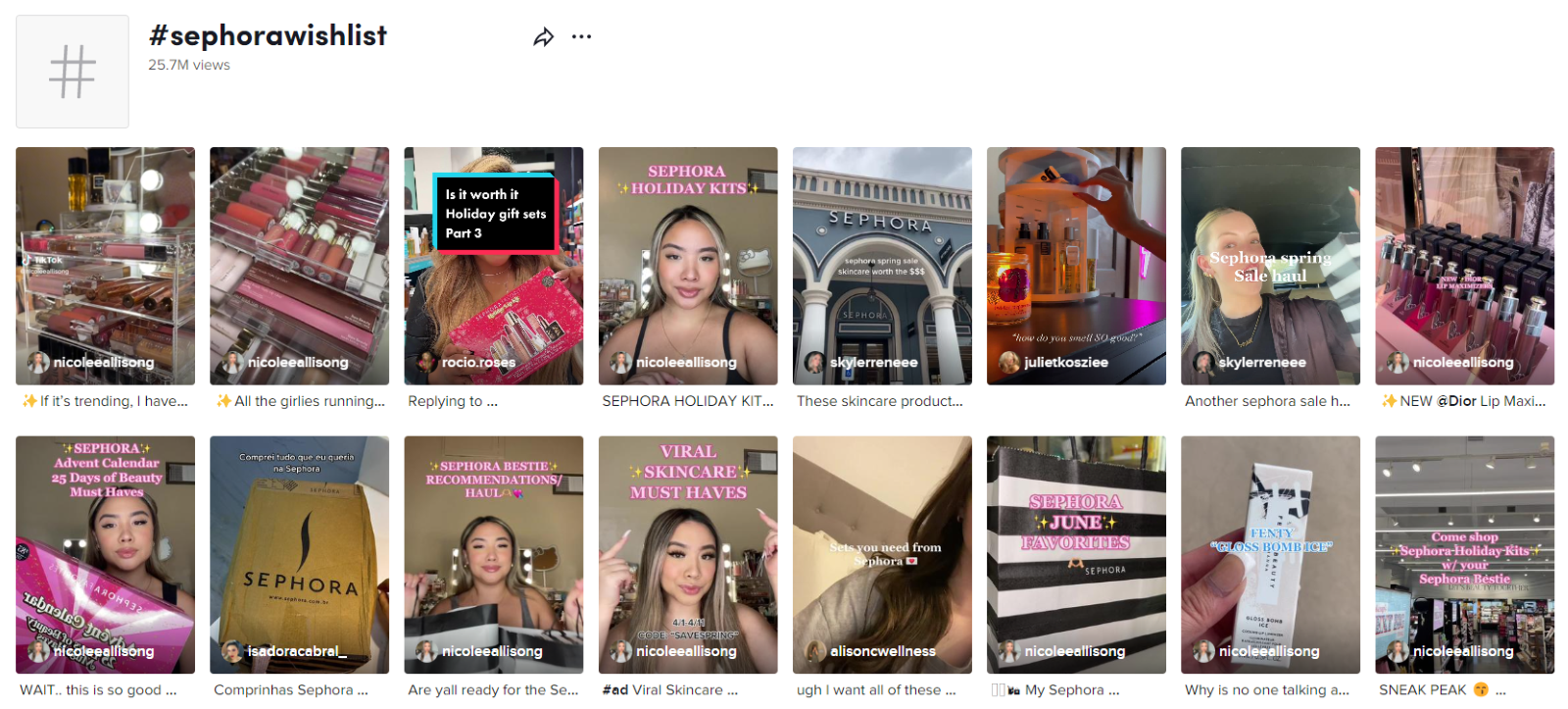 Influencer marketing example