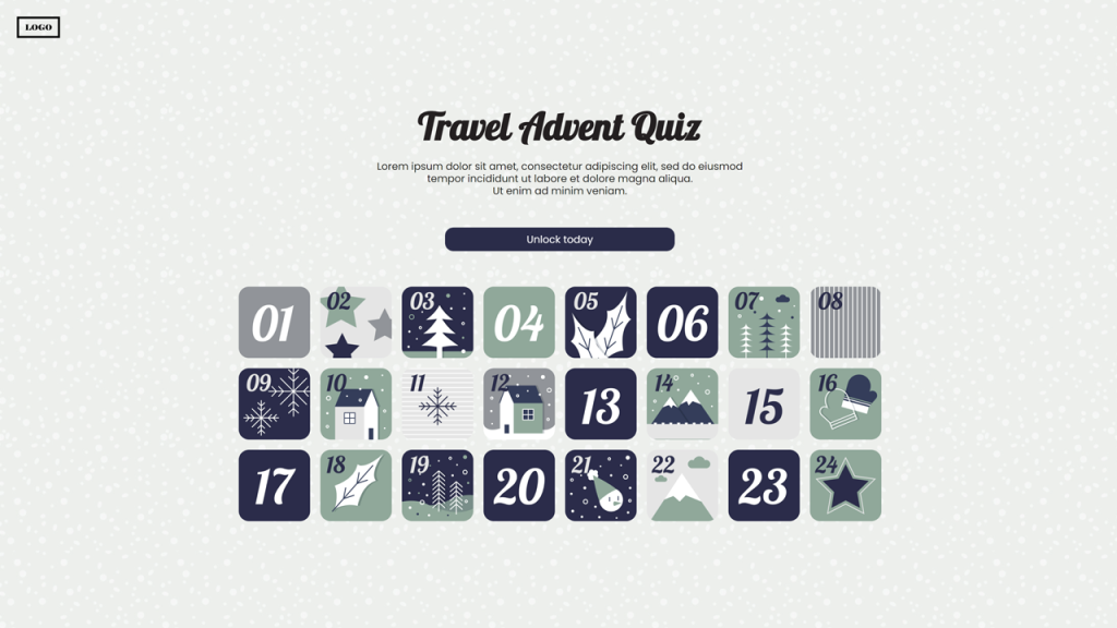 Online Advent Calendar template by Dot.vu