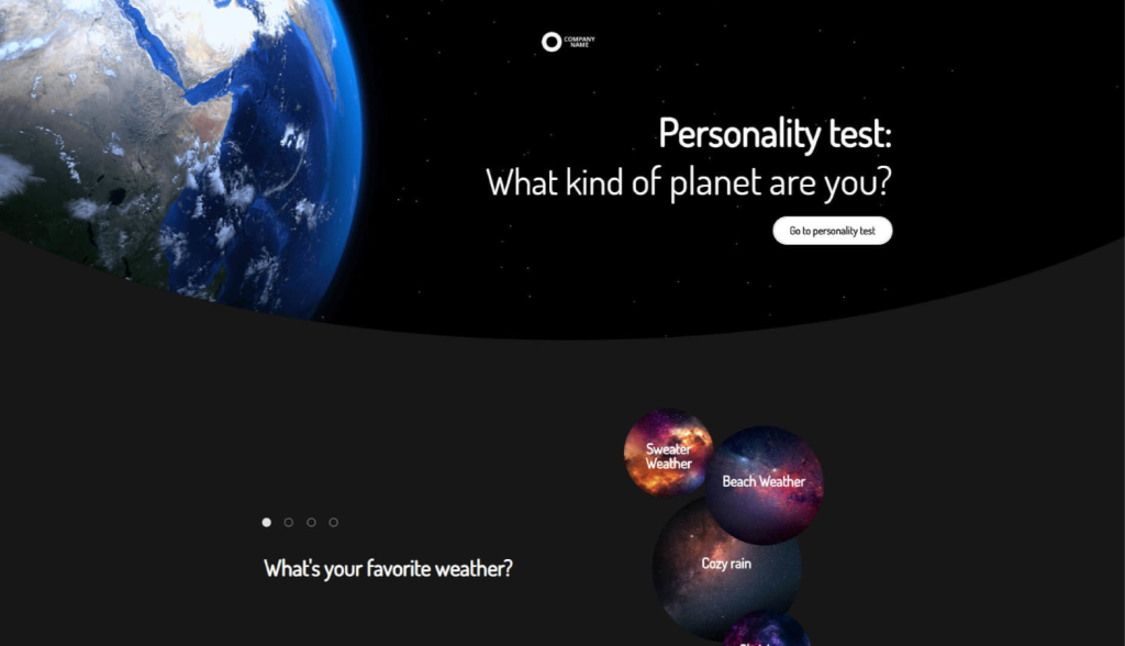 Personality Test template by Dot.vu