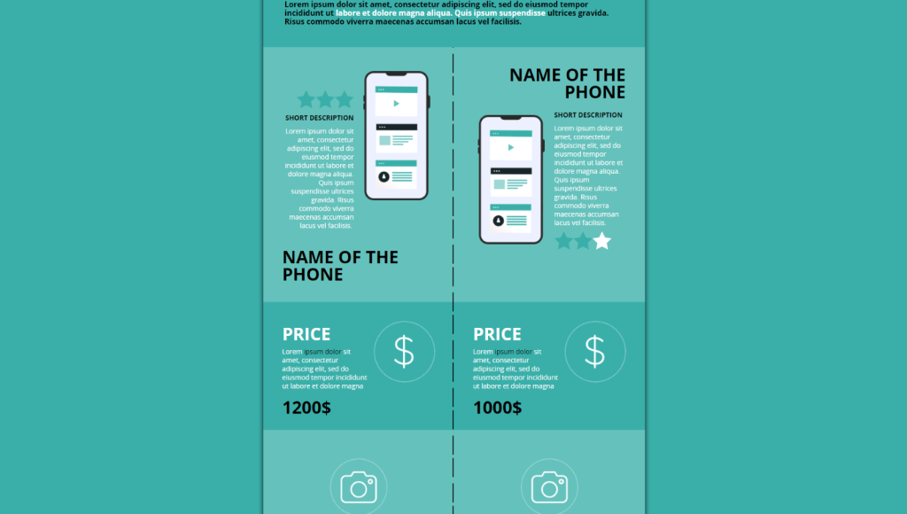 Product Comparison Infographic template by Dot.vu